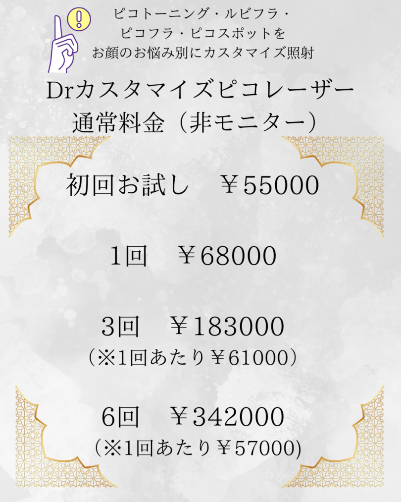 ディスカバリーピコレーザーの料金