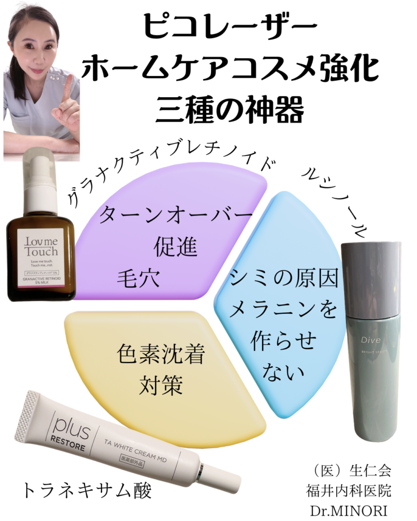 ディスカバリーピコレーザー施術中のスキンケア